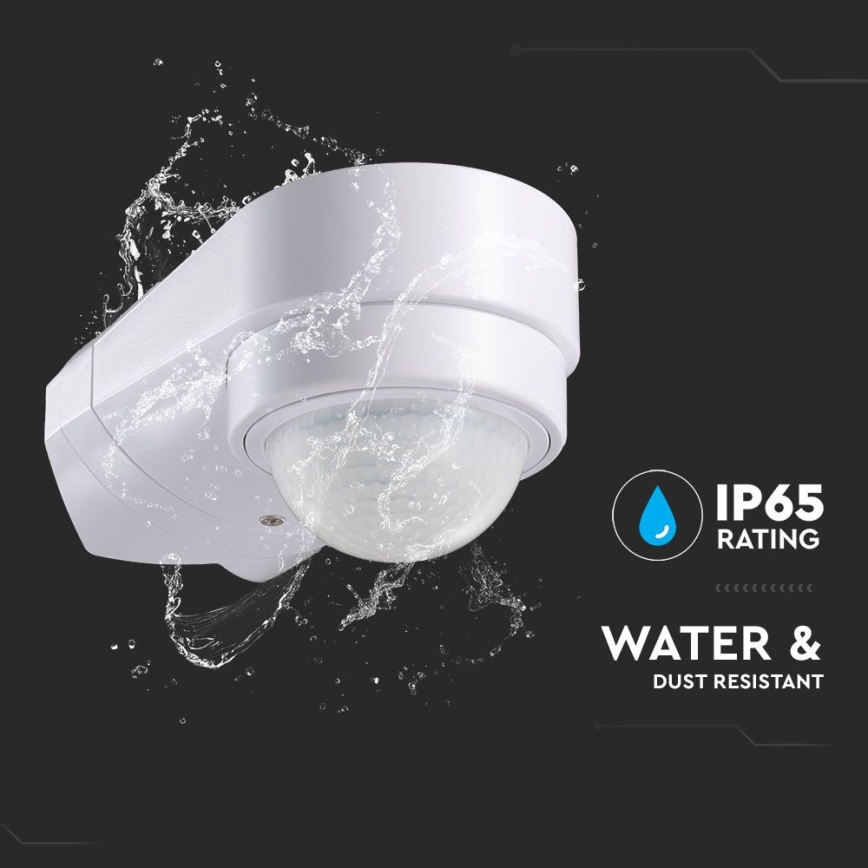 Spoljni infracrveni senzor pokreta 240° 600W/230V IP65, beo
