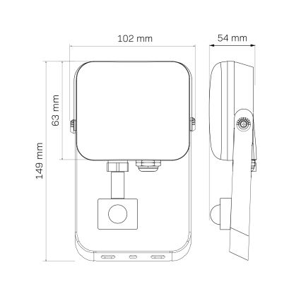Spoljni LED reflektor sa senzorom MILKY LED/10W/230V 4000K IP65