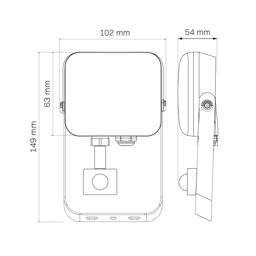 Spoljni LED reflektor sa senzorom MILKY LED/10W/230V 4000K IP65