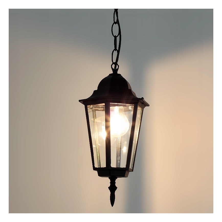 Spoljni luster na lancu 1xE27/60W/230V crni