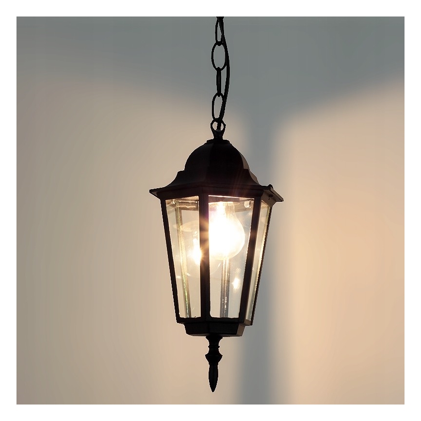 Spoljni luster na lancu 1xE27/60W/230V crni