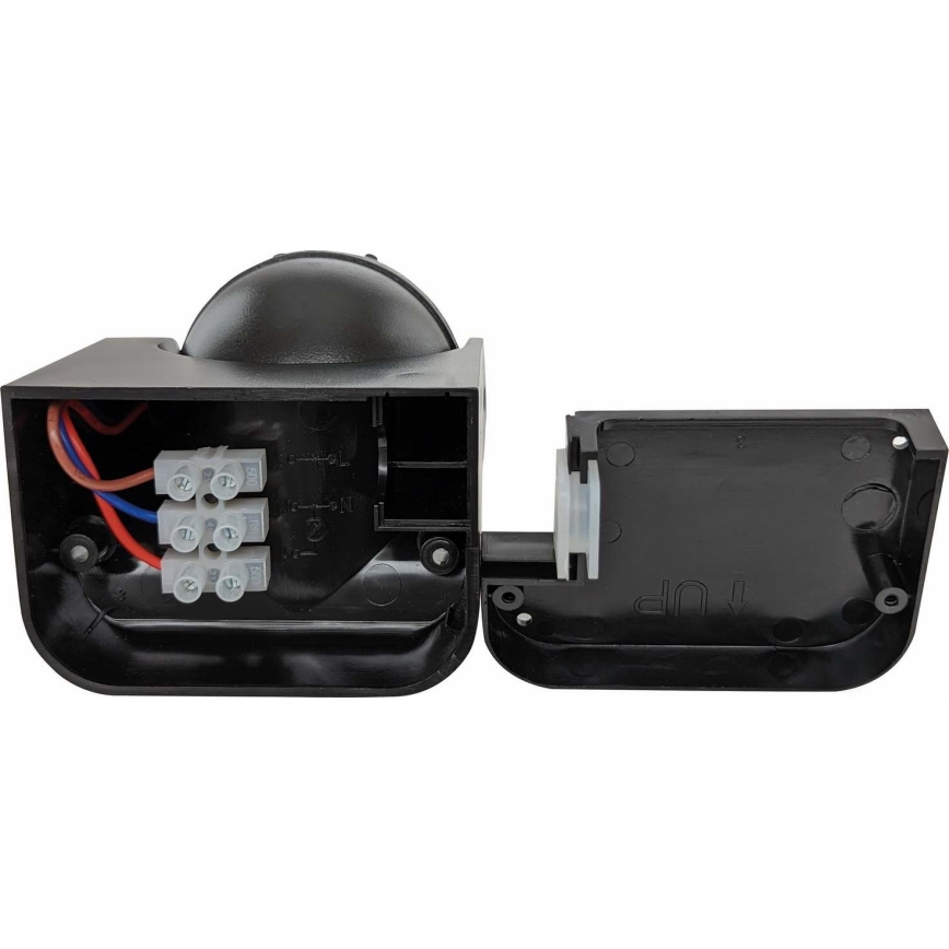 Spoljni PIR senzor pokreta 1200W/230V IP44, crni