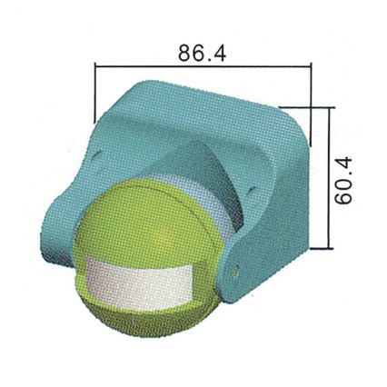 Spoljni PIR senzor pokreta B 180° 1200W/230V IP44 crni