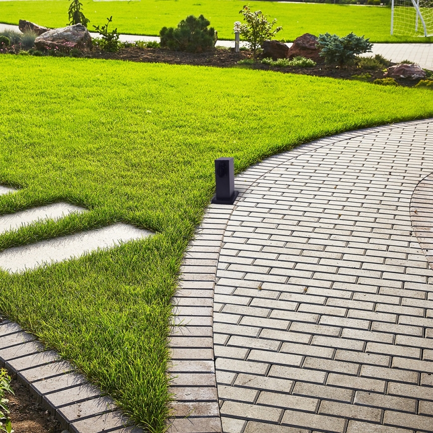 Spoljni stub sa 1x SCHUKO utičnicom, 230 V, IP44, 20 cm, crne boje