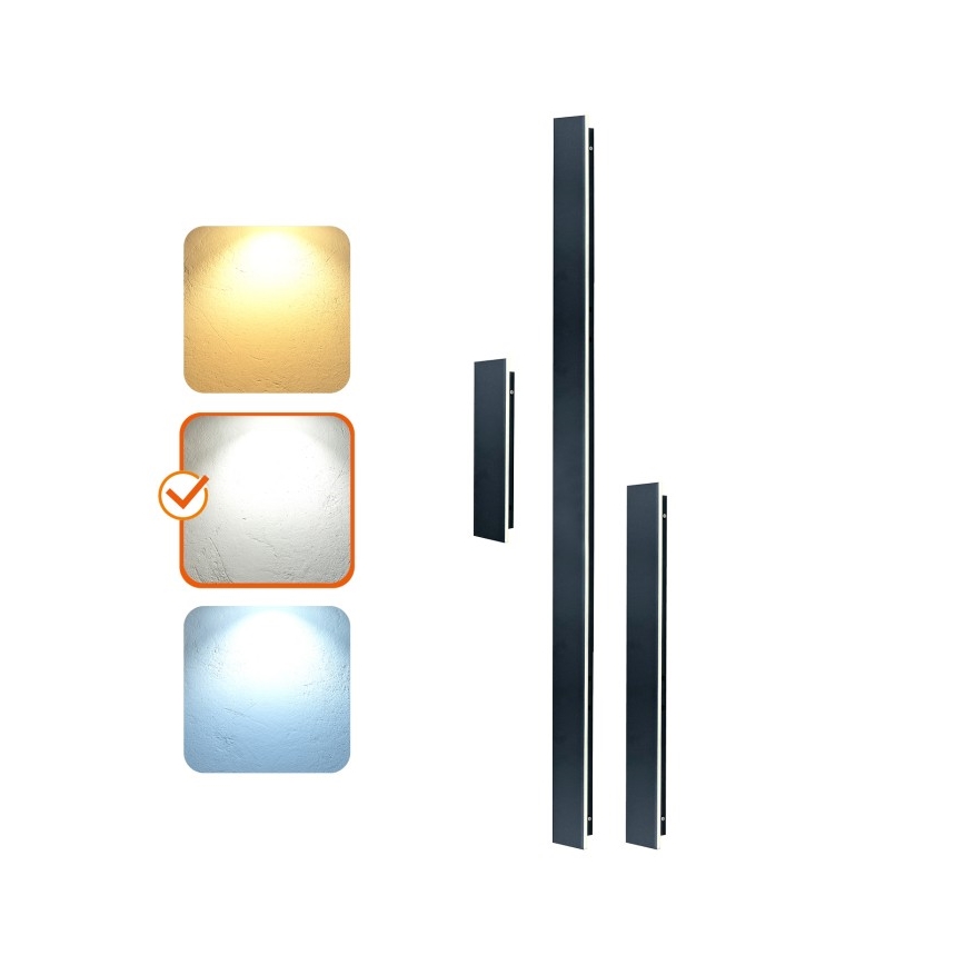Spoljno zidno svetlo MIRANA LED/12W/230V 4000K IP44 60 cm crna