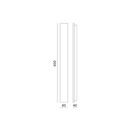 Spoljno zidno svetlo MIRANA LED/12W/230V 4000K IP44 60 cm crna