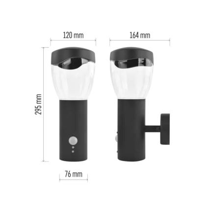 Spoljno zidno svetlo sa senzorom ARTEO 1xE27/15W/230V IP44