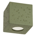 Spot lampa QUAD 1xGU10/10W/230V beton/zelena