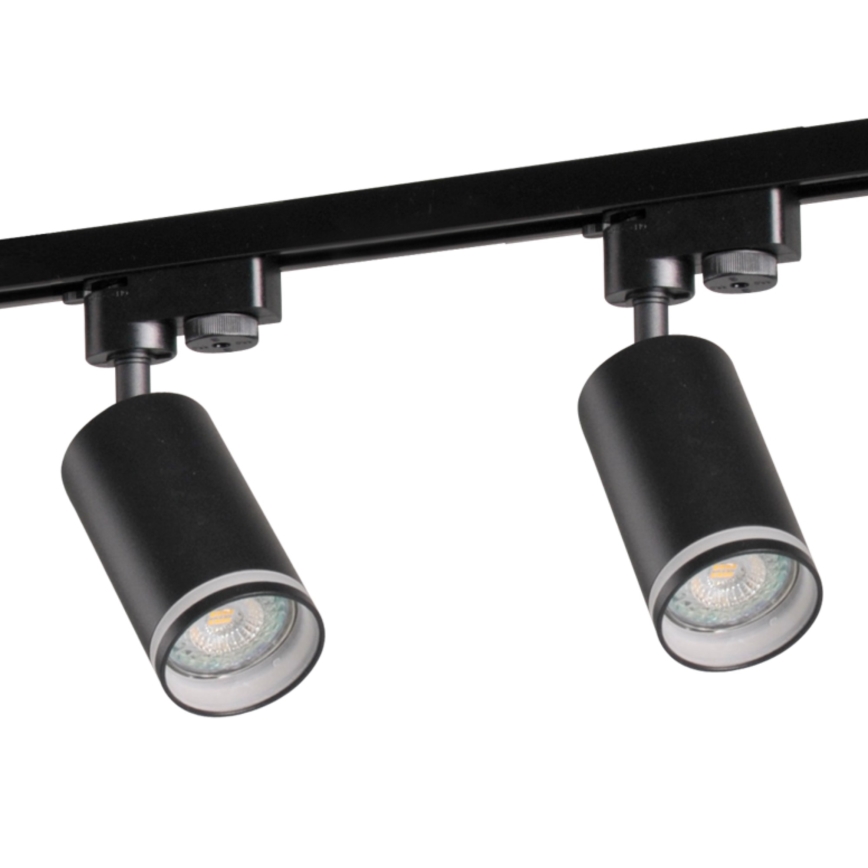 Spot svetiljka za šinski sistem PARIS 3xGU10/10W/230V + 1 m šinski sistem crna