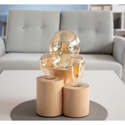 Stona lampa VINCENT 3xE27/15W/230V breza