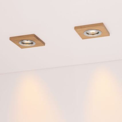 LED ugradna svetiljka VITAR 1xGU10/5W/230V CRI 90 hrast