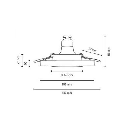 KOMPLET 3x LED ugradnih svetiljki VITAR 1xGU10/5W/230V CRI 90 peščani