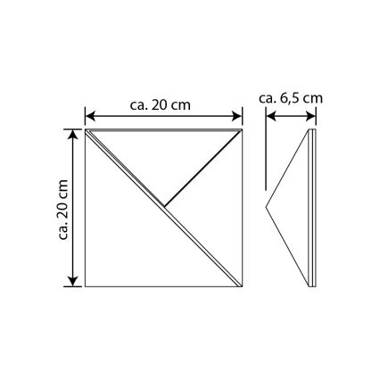 LED solarni kućni broj LED/3x0,1W/2,4V 1200 mAh IP44
