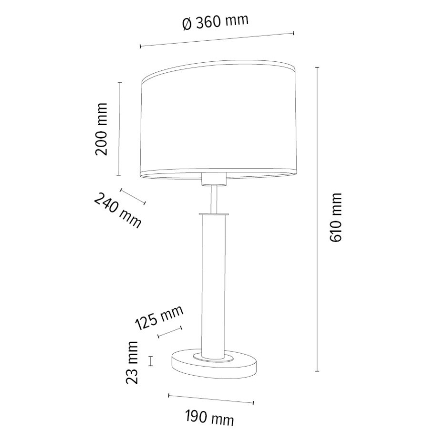 Stona lampa MERCEDES 1xE27/40W/230V 60 cm braon/hrast