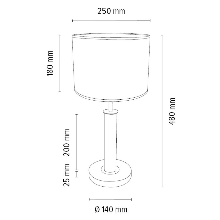 Stona lampa BENITA 1xE27/60W/230V 48 cm braon/hrast