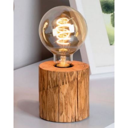 Stona lampa TRABO 1xE27/25W/230V borovina