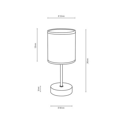Stona lampa BOHO 1xE27/25W/230V hrast