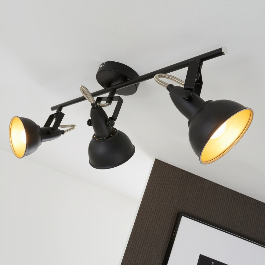 Spot svetiljka 3xE14/40W/230V crna
