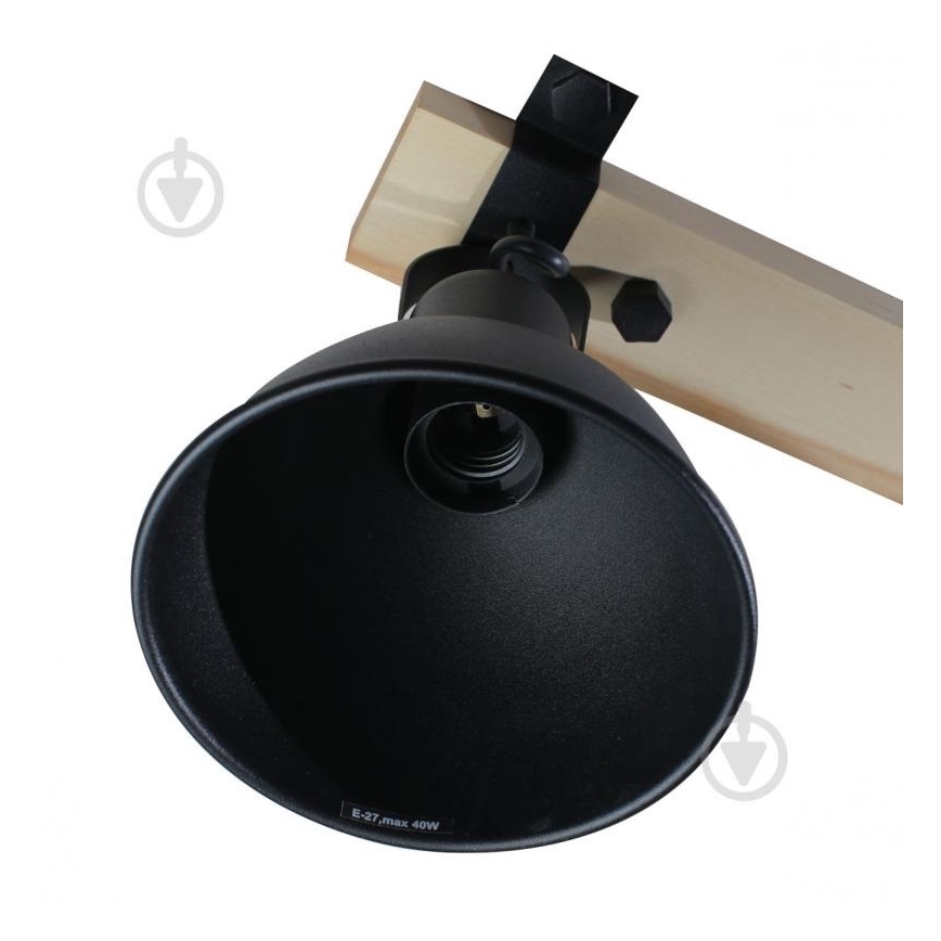 Spot svetiljka 3xE27/40W/230V bukva/crna