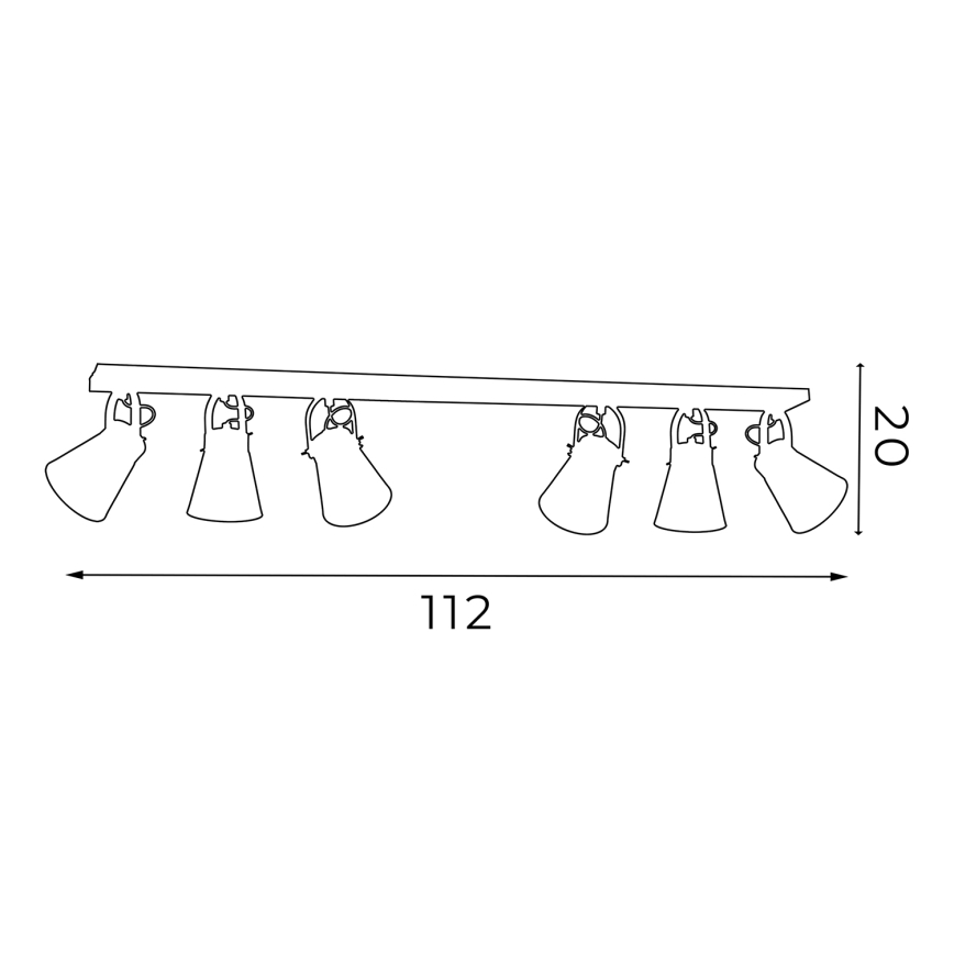 Spot svetiljka AMOS 6xE27/60W/230V