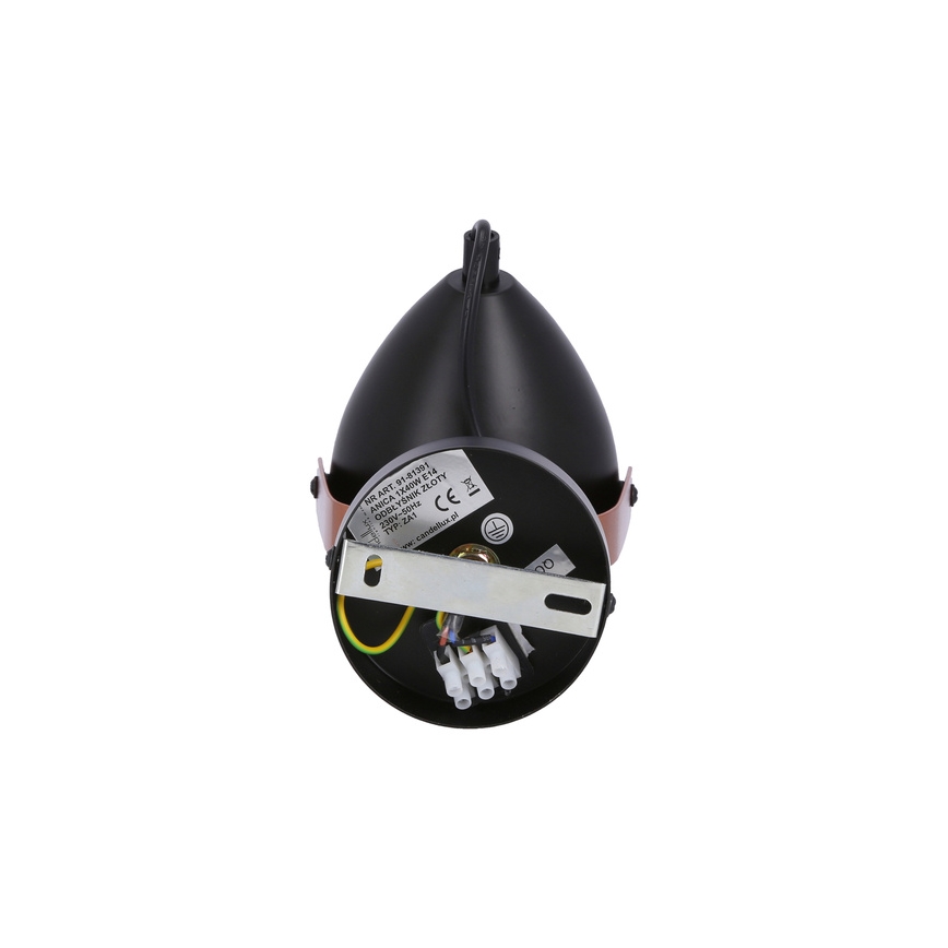 Spot svetiljka ANICA 1xE14/40W/230V crna/bakrena