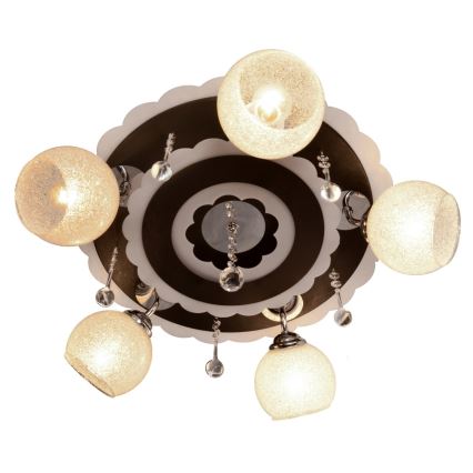 Spot svetiljka ARONA 5xE27/15W/230V+LED crna