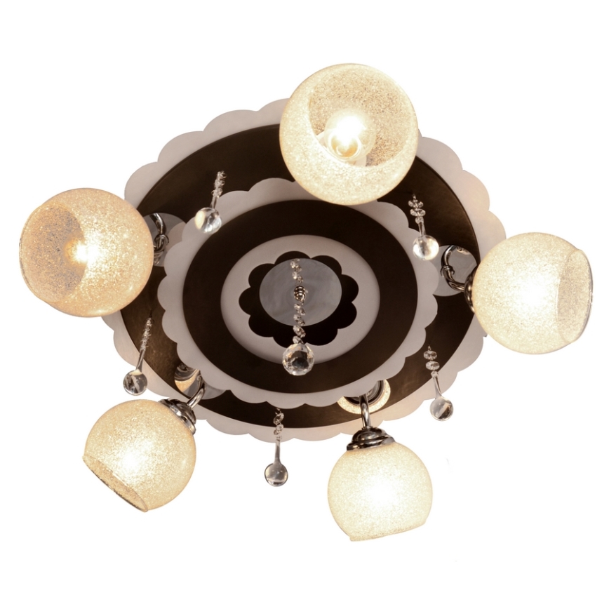 Spot svetiljka ARONA 5xE27/15W/230V+LED crna