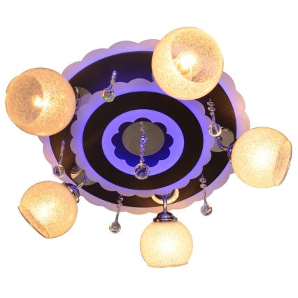 Spot svetiljka ARONA 5xE27/15W/230V+LED crna