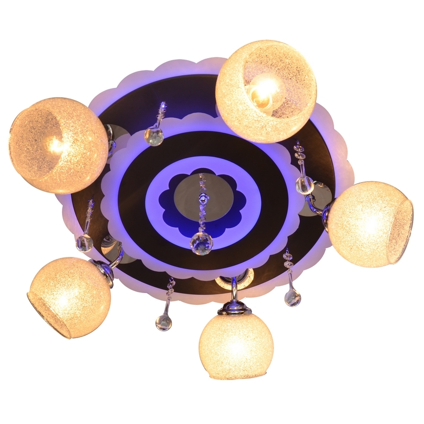 Spot svetiljka ARONA 5xE27/15W/230V+LED crna