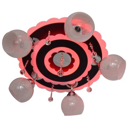 Spot svetiljka ARONA 5xE27/15W/230V+LED crna