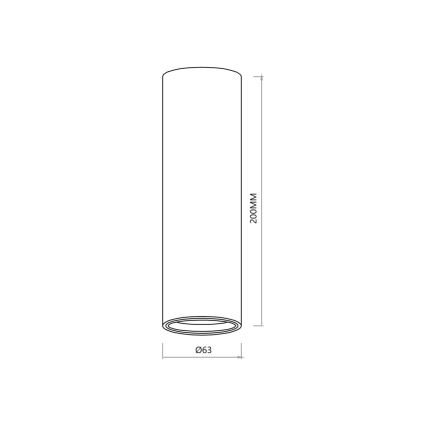 Spot svetiljka GENESIS 1xGU10/8W/230V 20 cm crna