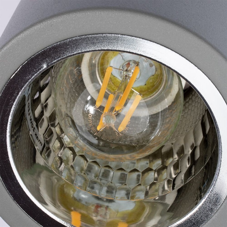 Spot svetiljka JUPITER 1xE27/20W/230V, prečnik 9,8 cm, siva