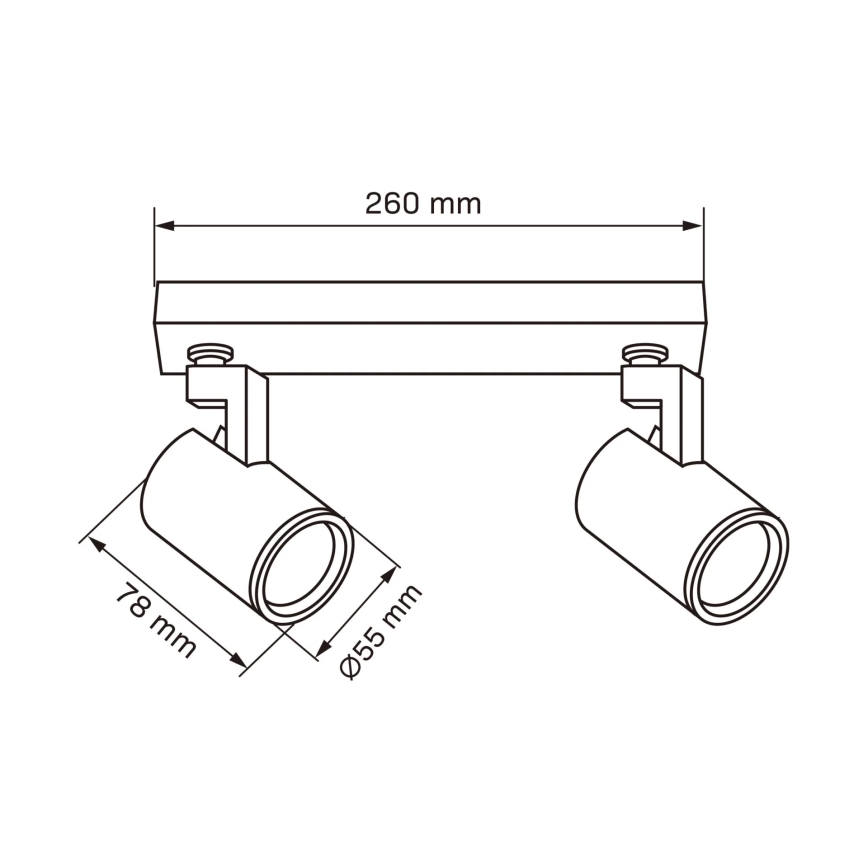 Spot svetiljka LYNX 2xGU10/10W/230V bela
