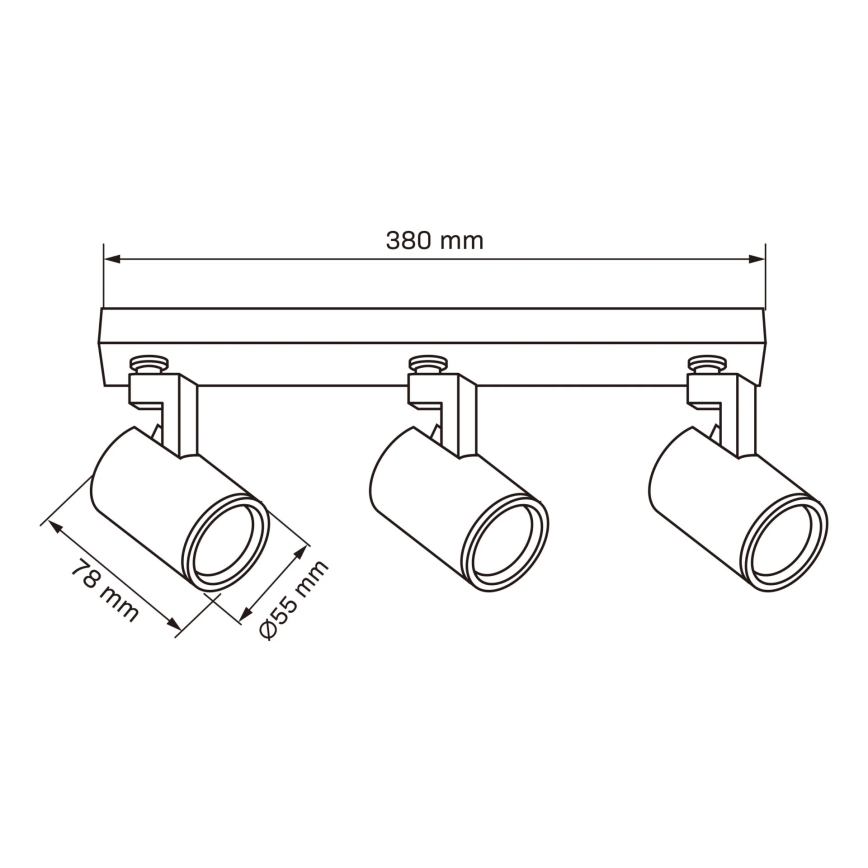 Spot svetiljka LYNX 3xGU10/10W/230V bela