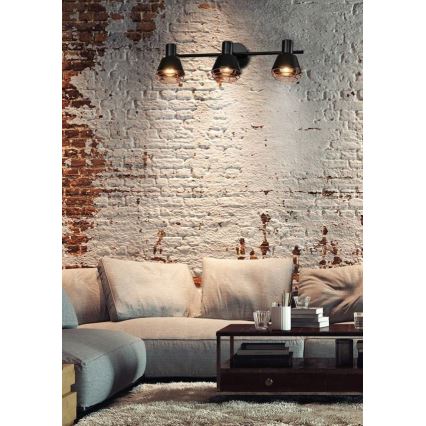 Spot svetiljka NERIA 3xE14/40W/230V crna/bakarna