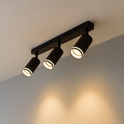 Spot svetiljka PIPE 3xGU10/10W/230V crna