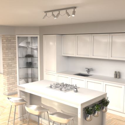 Spot svetiljka PRESTON 5xGU10/MR11/40W/230V bela/krom