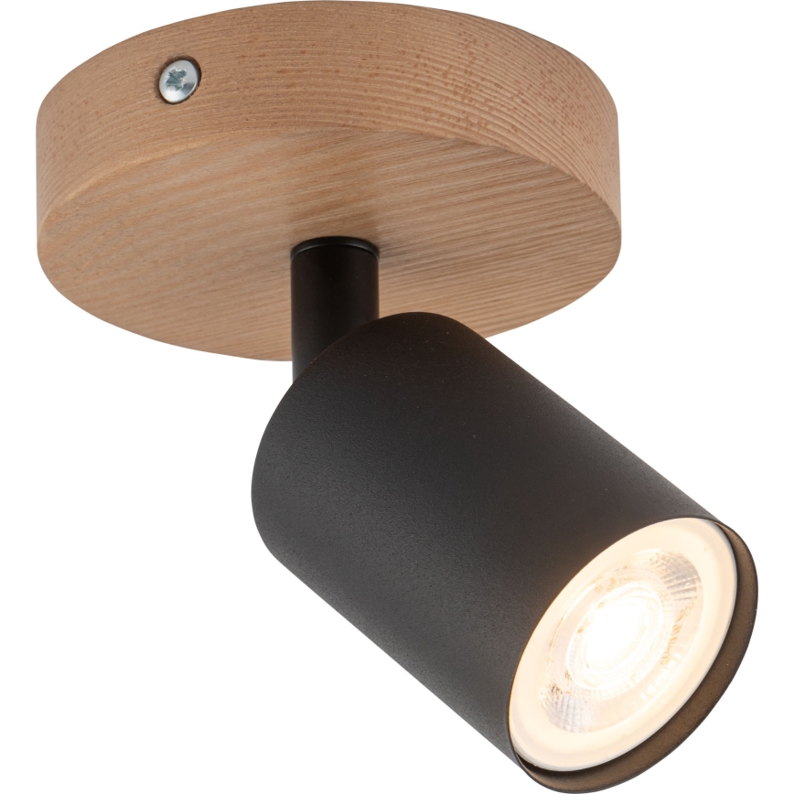 Spot svetiljka TOP WOOD 1xGU10/10W/230V crna/drvo