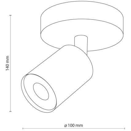 Spot svetiljka TOP WOOD 1xGU10/10W/230V crna/drvo