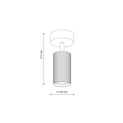 Spot svetiljka TUNE 1xGU10/10W/230V crna/braon