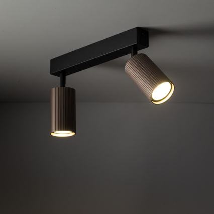 Spot svetiljka TUNE 2xGU10/10W/230V crna/braon