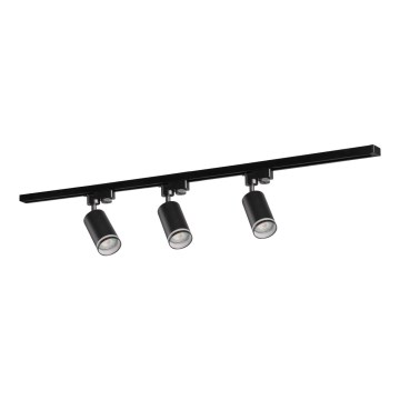 Spot svetiljka za šinski sistem PARIS 3xGU10/10W/230V + 1 m šinski sistem crna