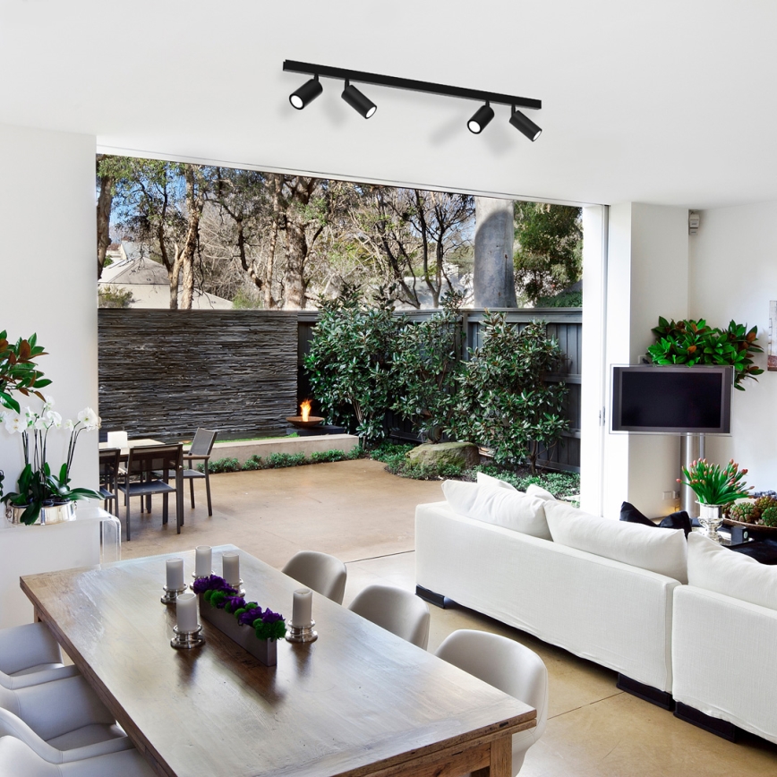 Spot svetlo HUDSON 4xGU10/8W/230V crno