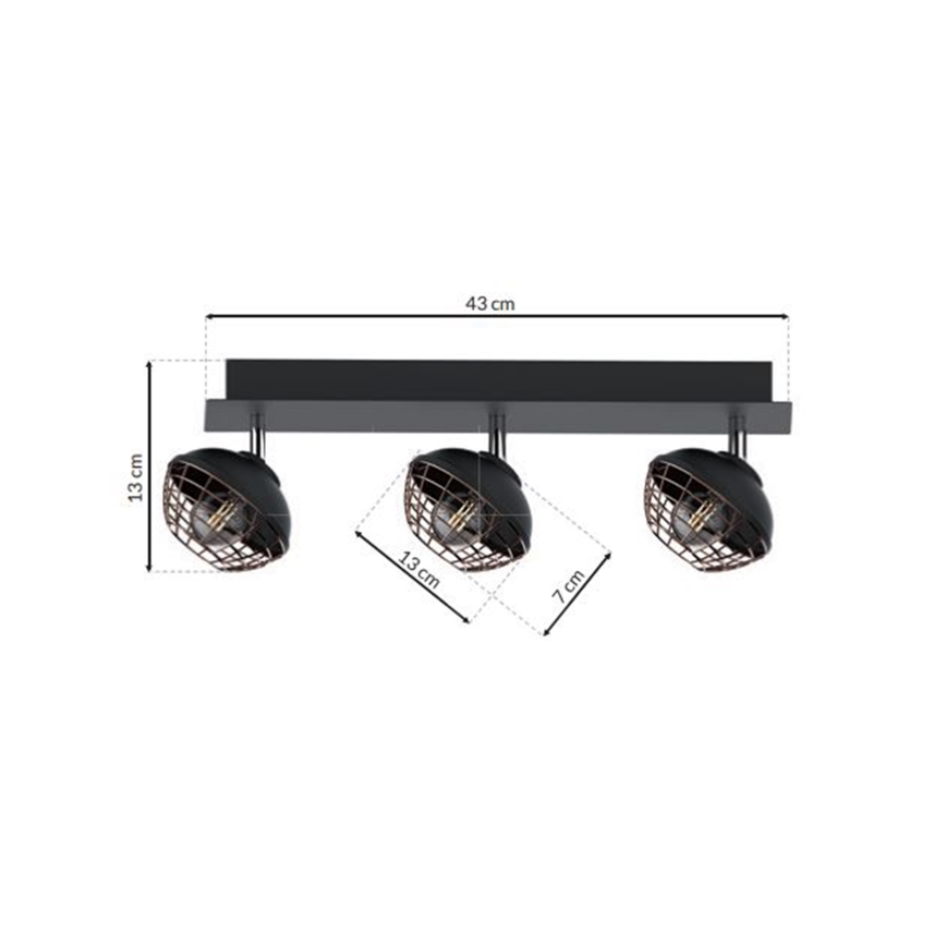 Spot svetlo LOGAN 3xE14/40W/230V