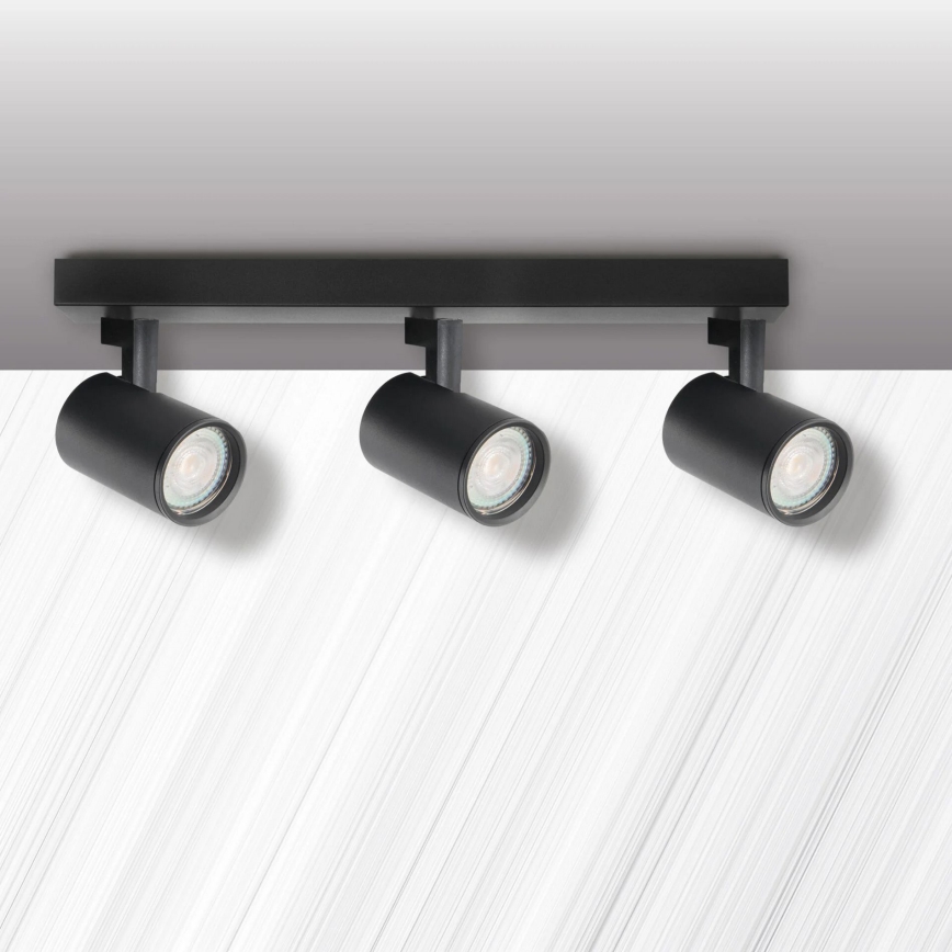 Spot svetlo LYNX 3xGU10/10W/230V crno
