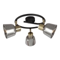 Spot svetlo SMOKY 3xE14/9W/230V crna/mesing/siva
