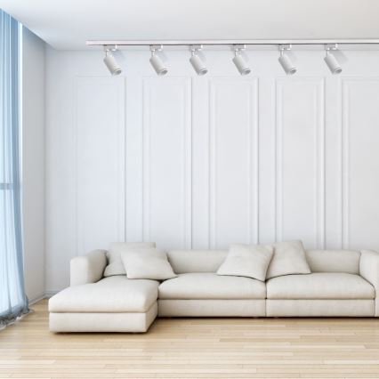 Spot svetiljka za šinski sistem PARIS 6xGU10/10W/230V + 2x1 m šinski sistem, bela