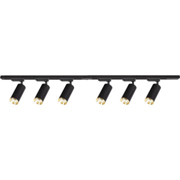 Spot za šinski sistem MICA 6xGU10/10W/230V crna/zlatna