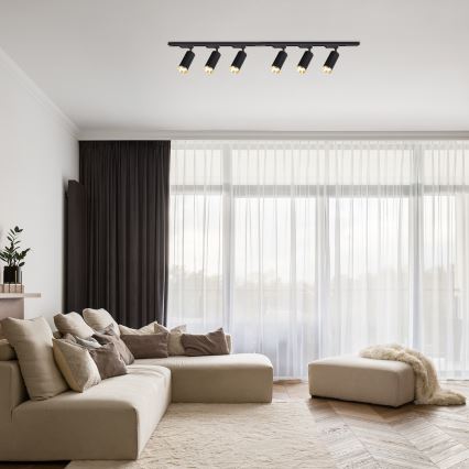 Spot za šinski sistem MICA 6xGU10/10W/230V crna/zlatna