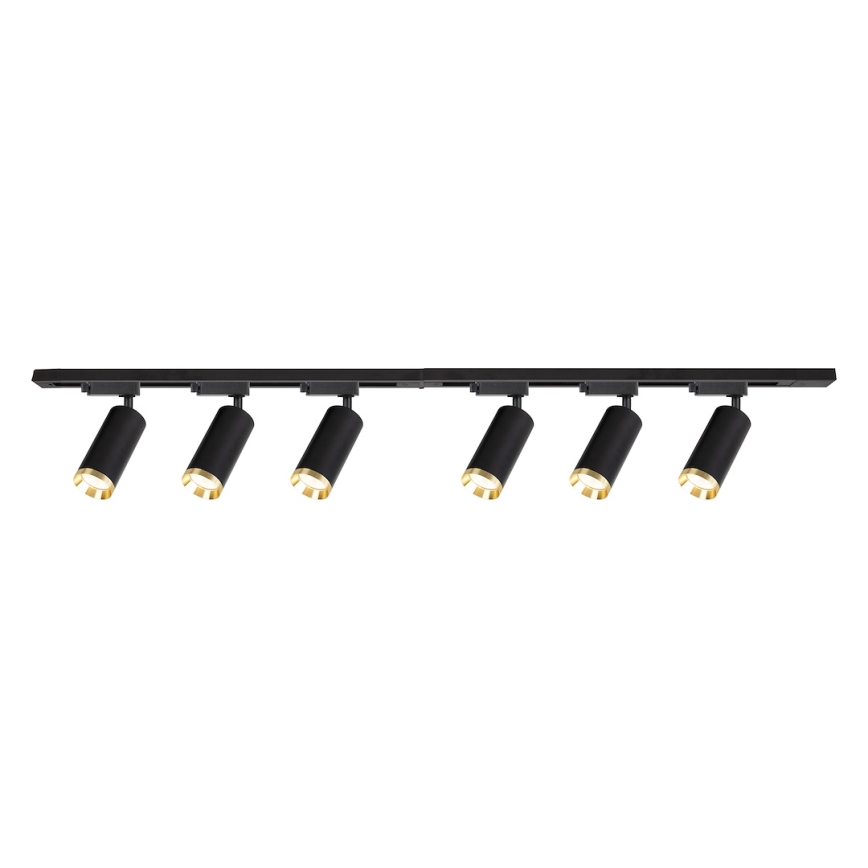 Spot za šinski sistem MICA 6xGU10/10W/230V crna/zlatna